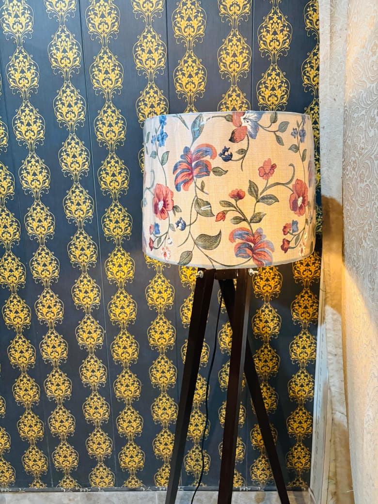 Floral Elegance Tripod Floor Lamp